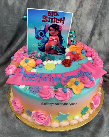 Lilo and Stitch - 10"  Round Cake