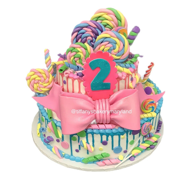 Lollipop Celebration Tier Cake Upgrade – Tiffany's Bakery